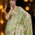 green woven design zari organza banarasi saree