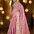 pink ethnic motifs woven design zari organza banarasi saree