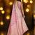 pink ethnic motifs woven design zari organza banarasi saree
