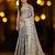 blue woven design zari organza banarasi saree
