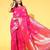 pink pink & gold-toned woven design zari silk blend banarasi saree