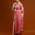 pink women ethnic motifs woven design cotton saree with blouse
