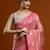 pink women ethnic motifs woven design cotton saree with blouse