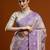 lavender ethnic motif woven design zari cotton saree with blouse
