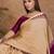 cream striped silk blend designer saree