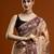 brown ethnic motifs zari cotton saree with blouse