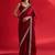 maroon sequinned satin saree