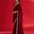 maroon sequinned satin saree