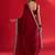 maroon sequinned satin saree