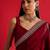 maroon sequinned satin saree