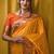 yellow woven design zari paithani saree