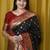 black woven design zari paithani saree