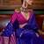blue bagh ethnic motif zari woven banarasi saree
