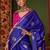 blue bagh ethnic motif zari woven banarasi saree