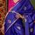 blue bagh ethnic motif zari woven banarasi saree