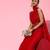 red sleek pure georgette saree