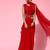 red sleek pure georgette saree