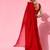red sleek pure georgette saree