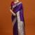 purple ethnic motifs woven design zari banarasi saree