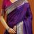 purple ethnic motifs woven design zari banarasi saree