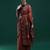 orange floral woven design zari muga saree