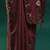 orange floral woven design zari muga saree