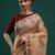 beige woven design zari muga saree