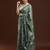 green floral woven design muga saree