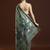 green floral woven design muga saree