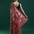 pink floral woven design zari muga saree
