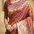 rust ethnic motifs  woven design zari banarasi saree with matching blouse