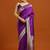 purple woven embellished pure silk kanjivaram saree with blouse