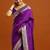 purple woven embellished pure silk kanjivaram saree with blouse