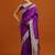 purple woven embellished pure silk kanjivaram saree with blouse