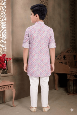 boys printed kurta pajama set 2