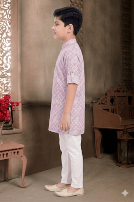 boys printed kurta pajama set 3
