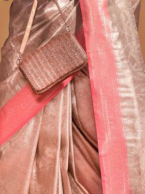 cream cream paisley zari woven design kanjeevaram saree 5