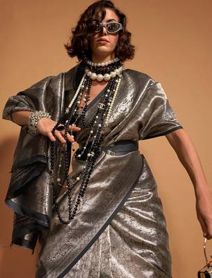 olive paisley designer kanjeevaram saree 2