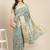 blue floral embroidered zari silk cotton mysore silk saree