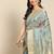 blue floral embroidered zari silk cotton mysore silk saree