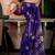 purple woven design zari satin banarasi saree