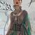 green ethnic motifs woven design zari silk blend banarasi saree