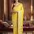 yellow woven design zari silk blend designer banarasi saree