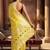 yellow woven design zari silk blend designer banarasi saree