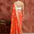 orange woven design zari silk blend designer banarasi saree