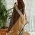 brown woven design zari organza designer banarasi saree