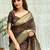brown woven design zari organza designer banarasi saree