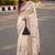 cream ethnic motifs printed pure cotton saree