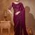 purple embroidered organza saree