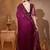purple embroidered organza saree